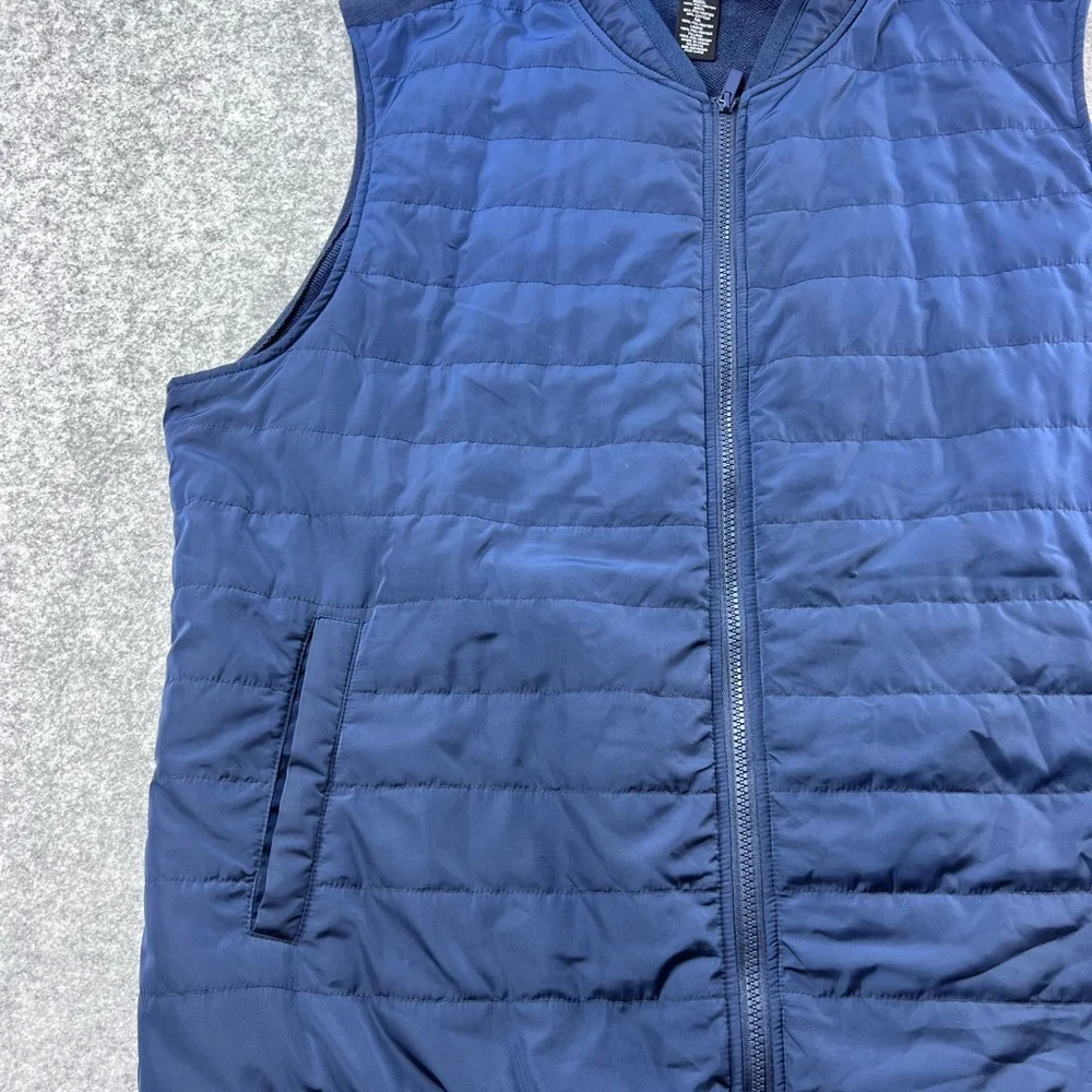 For The Republic Men's Dark Blue Quilted Vest zs XXL - Picture 4 of 11